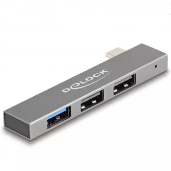 DeLOCK 3 portu plāns USB centrmezgls USB Type-C 10 Gbps 2 x USB 2.0
