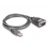 DeLOCK 61400 kabeļa savienotāju pārveidotājs USB A RS-232 melns