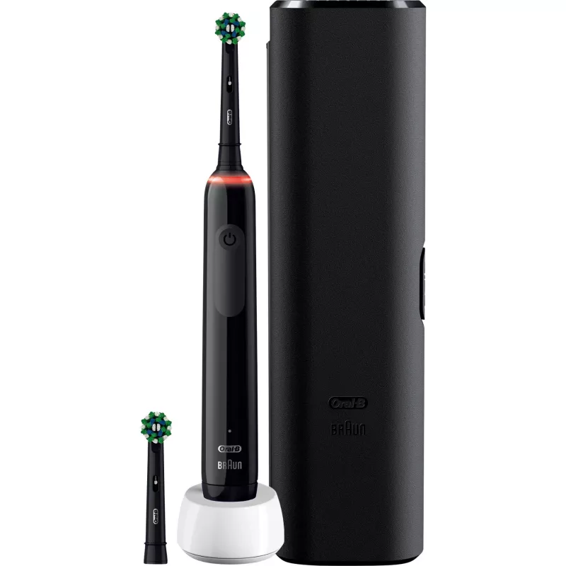 Oral-B Pro 3 3500 pieaugušo rotējošā zobu suka melnā krāsā