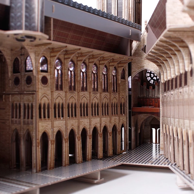 3D Puzzle CubicFun Notre Dame, 293 daļas, katedrāles mēroga modelis