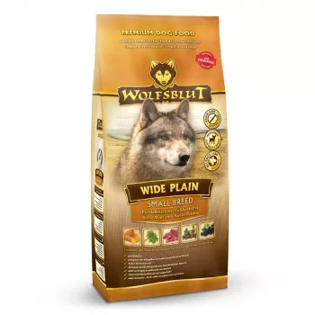 WOLFSBLUT Wide Plain mazo šķirņu zirgs ar saldajiem kartupeļiem - sausā suņu barība - 2kg