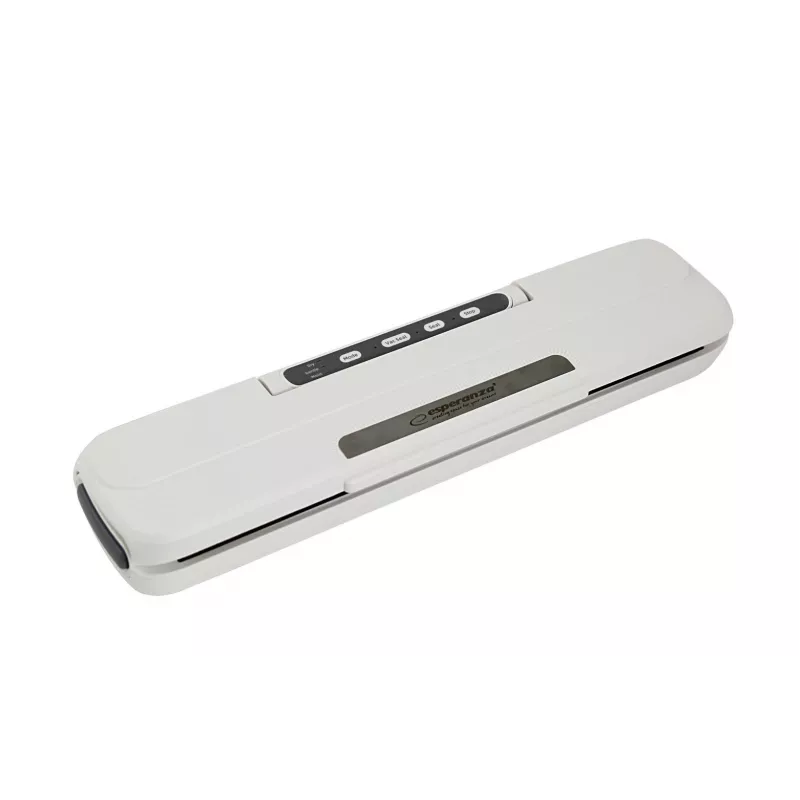 Galda vakuumēšanas iekārta ESPERANZA EKV002 — kompakts plastmasas korpuss, 30 cm darba platums, 110 W, balta