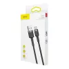 Baseus Cafule USB uz USB-C 3A 1m (pelēks-melns)