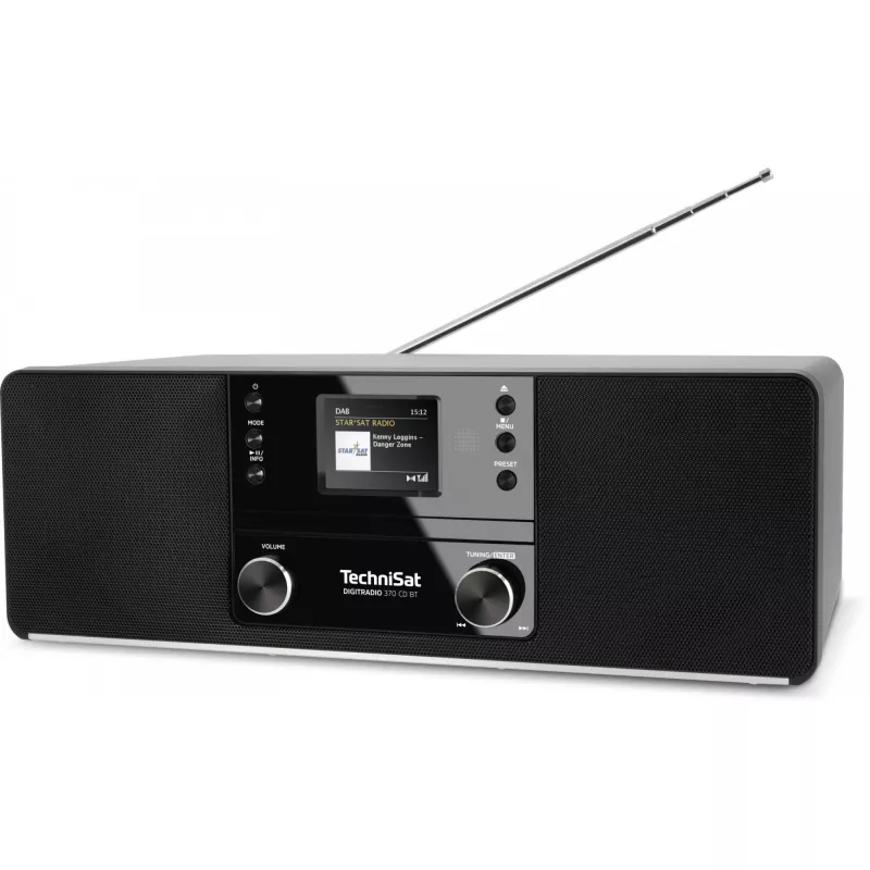 TechniSat DigitRadio 370 CD BT - Audiosistēma - 2 x 5 vati - Melna