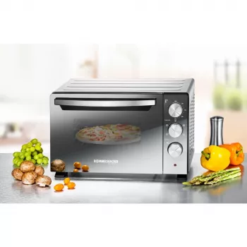 Mini cepeškrāsns Rommelsbacher BGS 1400, 18 L, 230°C, 5 sildīšanas režīmi, rotisserie, sudraba/melna
