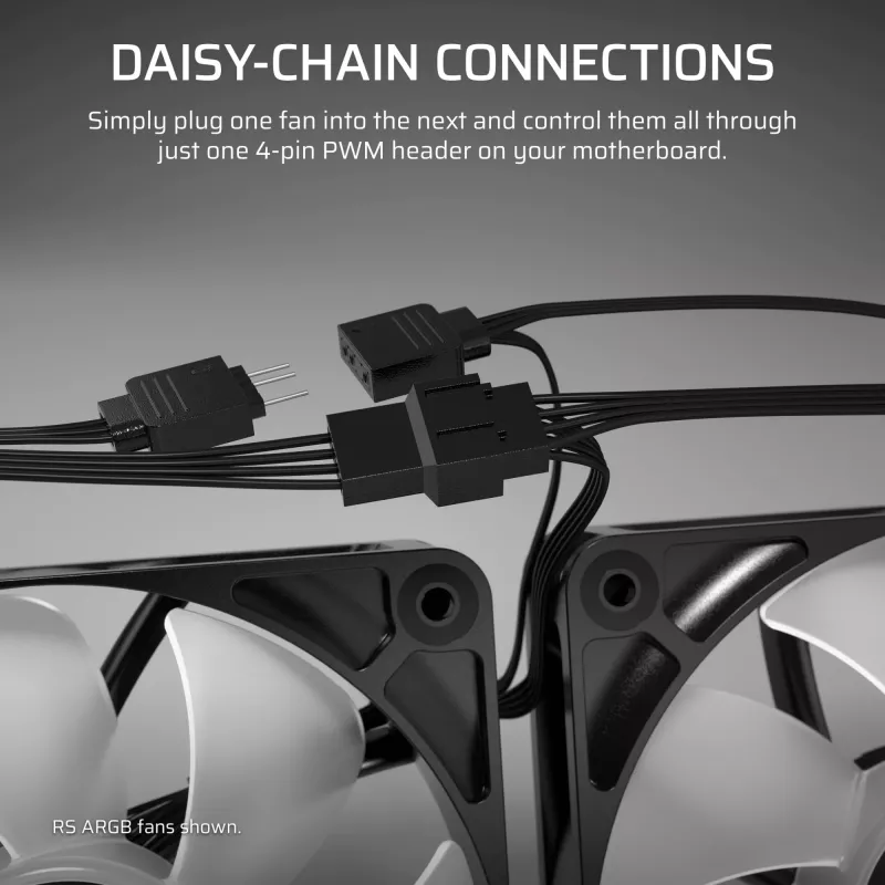 Ventilators Corsair RS120 12 cm Melns 420-2100 RPM 3 gab.