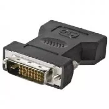 Wentronic Goobay DVI-I/DVI-D adapteris, DVI-I ligzda Dual-Link (24+5 kontaktu), melns - DVI-I ligzda Dual-Link (24+5 kontaktu) > DVI-D spraudnis Dual-Link (24+1 kontakts) (68523)