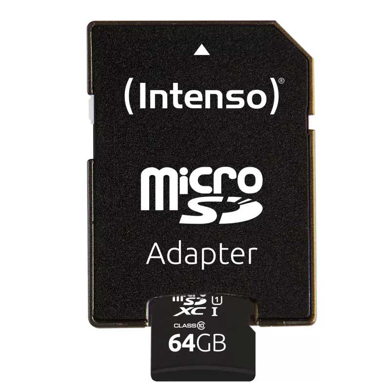 Intenso Performance - Zibatmiņas karte (microSDXC ar SD adapteri) - 64GB - UHS-I U1 / Class10 - microSDXC UHS-I (3424490)