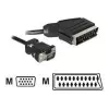 Video kabeļa adapteris DeLOCK 65028 SCART (21-pin) uz VGA (D-Sub) 2 m