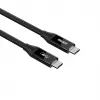 USB-C kabelis Unitek C14100ABK01-2M — 2 m, 100 W jaudas piegāde, 40 Gbps dati