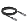 USB kabelis DeLOCK 81192 USB4 Gen 2x2 2m USB C melns pelēks