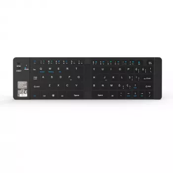 Bezvadu tastatūra Inca IBK-579BT Bluetooth 66 taustiņi metāliski sudrabota