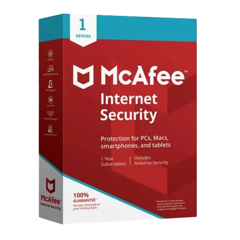 McAfee Internet Security - 1 lietotājs, 1 gads, globāls
