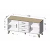 Cama sideboard LOTTA 150 2D3S wotan oak + mat Melns