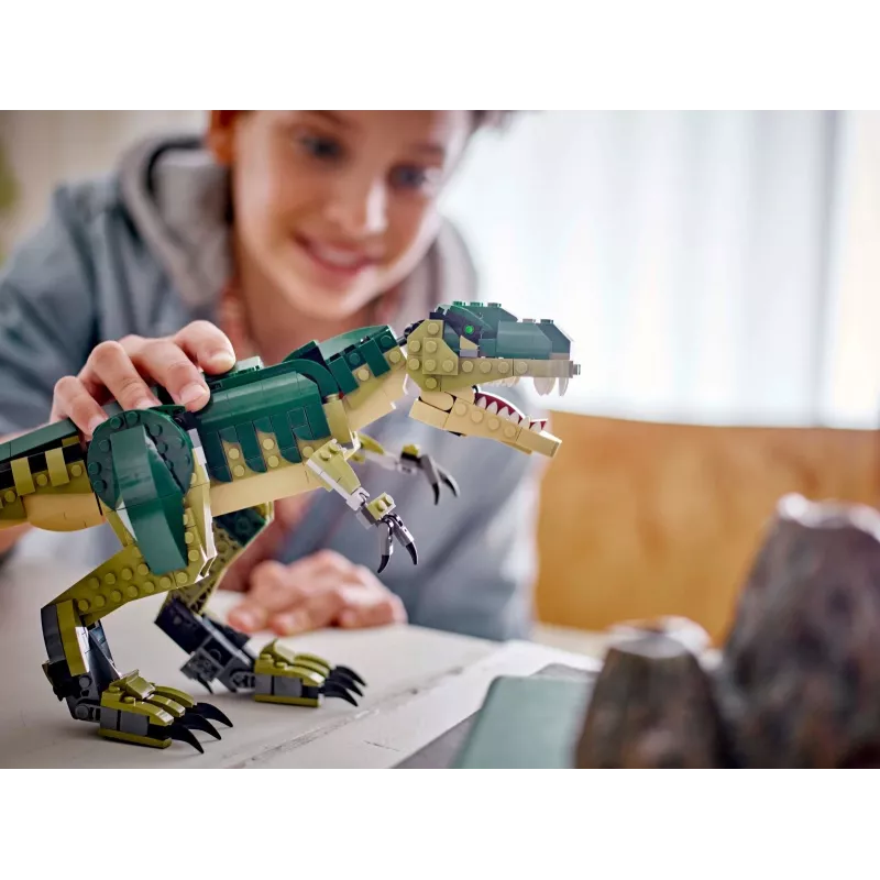 LEGO Creator 3-in-1 T.Rex būvējams modeļa komplekts, 626 gab., 150 mm augstums, vecums 9+