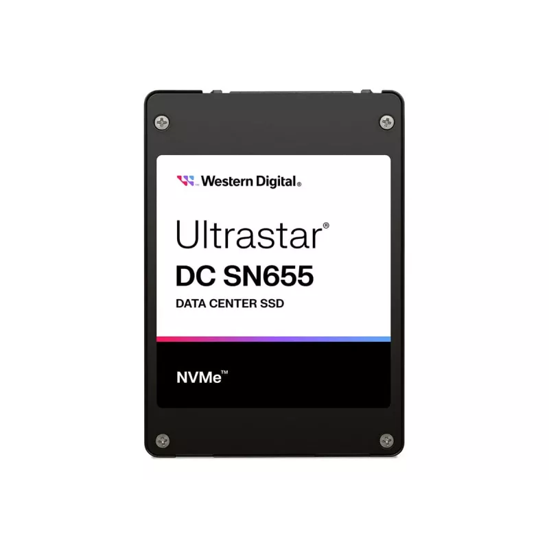 Iekšējais U.3 SSD Western Digital Ultrastar DC SN655 15,36 TB (PCIe 4.0, NVMe 1.4b, 6800/3700 MB/s)