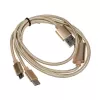 Akasa AK-CBUB42-12GL USB kabelis 1,2 m USB 2.0 USB A USB C/Micro-USB B zelta (AK-CBUB42-12GL)