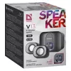 Galda 2.1 skaļruņi DEFENDER V13 — 11W RMS (6 W satelīti, 5 W zemfrekvences skaļrunis), USB barošana, 3,5 mm ieeja, melna