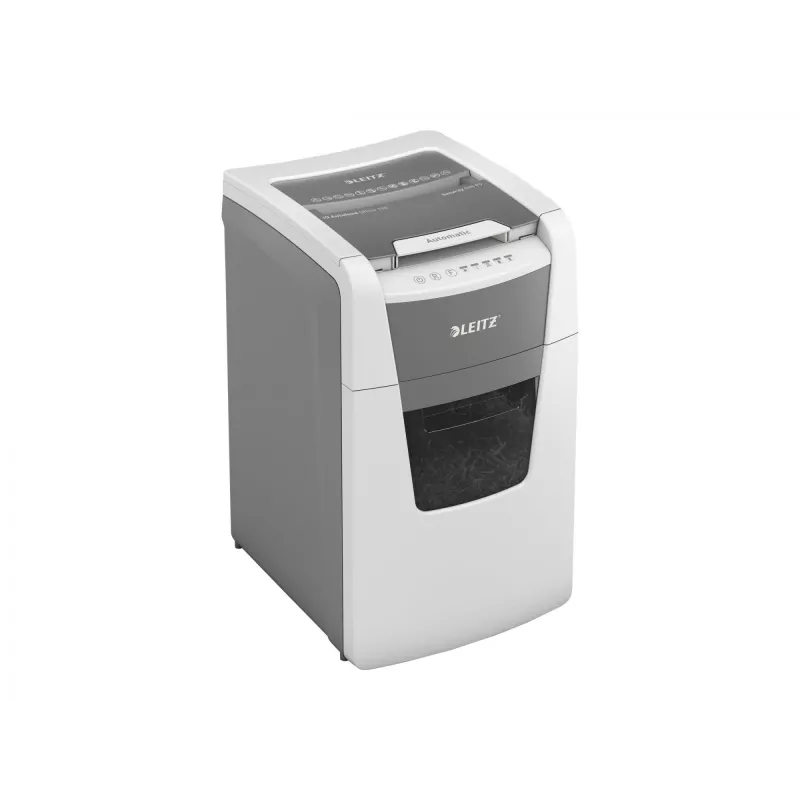 Leitz IQ Autofeed Office 150 Automātiskais papīra smalcinātājs P4, krustveida smalcināšana, 22 cm, 4 x 30 mm, 44 L, 350 lapas, 55 dB