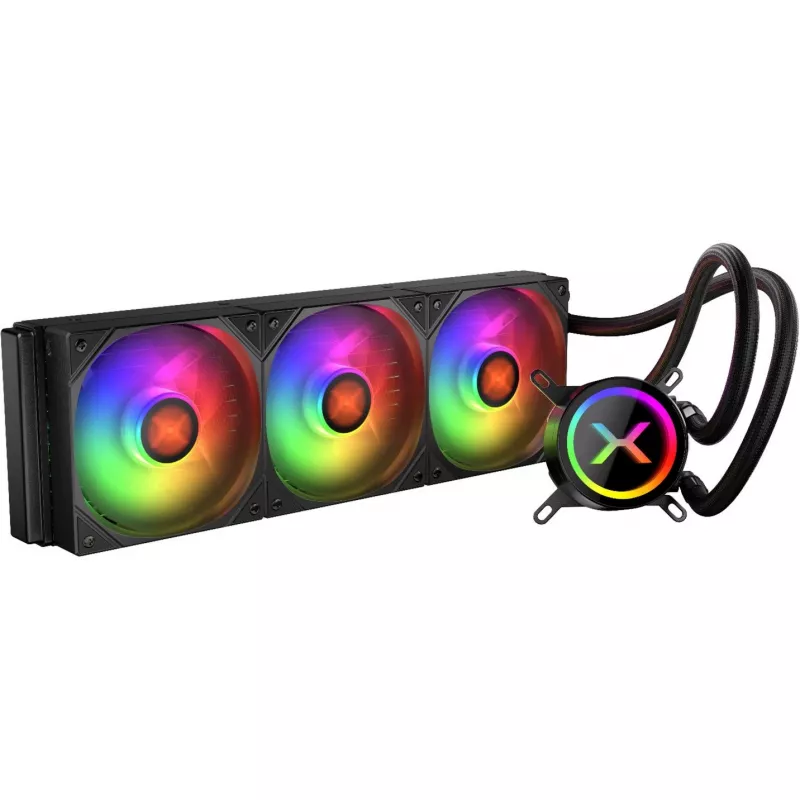 Dzesēšanas ventilators KRUX HydroX 360 ARGB, saderīgs ar 360 mm radiatoru, ARGB apgaismojums
