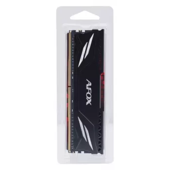 DDR4 16GB 3200MHz CL16 RAM modulis — AFOX GAMING AFLD416PS1CAB, vienranga, XMP2, 1,35V, melns siltuma izkliedētājs