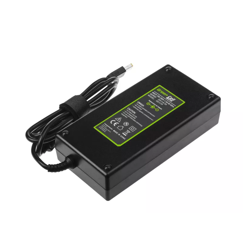 Strāvas adapteris zaļa Cell AD117P 170W 20V 8.5A Lenovo klēpjdatoriem, iekštelpu maiņstrāvas-līdzstrāvas, melns