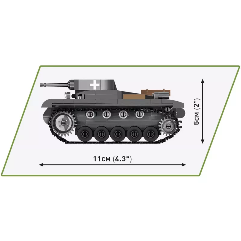 Būvkomplekts Cobi Panzer II Ausf. A — 250 gab., melns