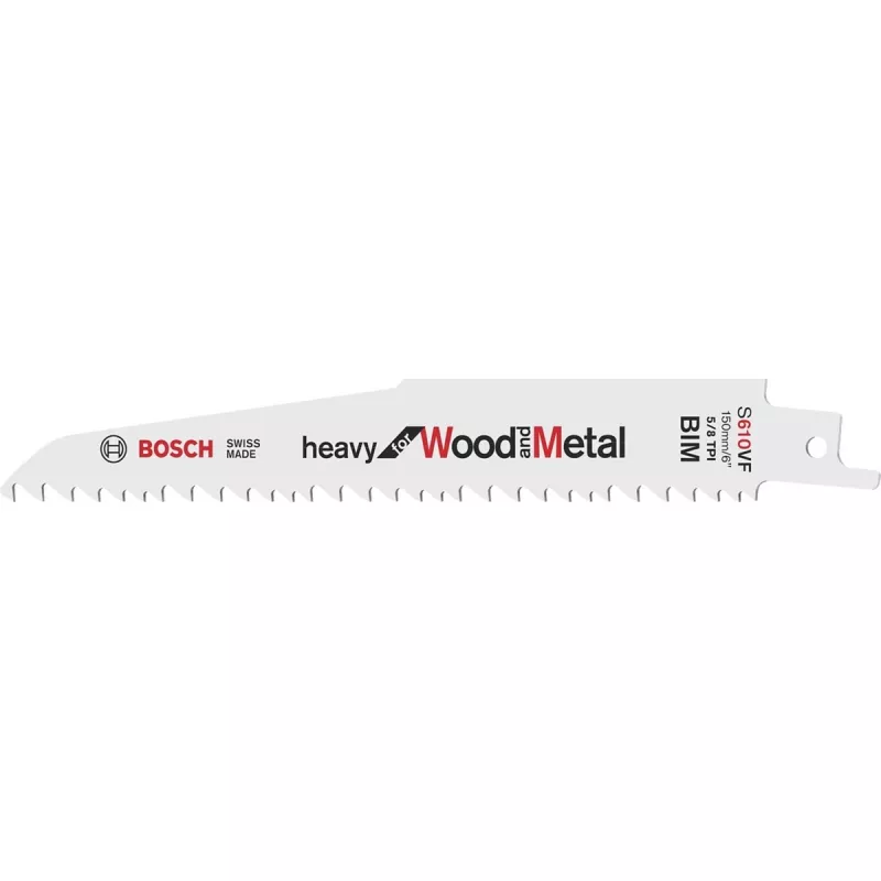 Bosch S 610 DF Heavy for Wood and Metal zobenzāģa asmeņi, 150 mm, 5 gab.