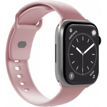 PURO ICON Apple Watch siksniņa 4/5/6/7/SE/8/9/10 40/41/42 mm (S/M un M/L) (piekūnrozā)