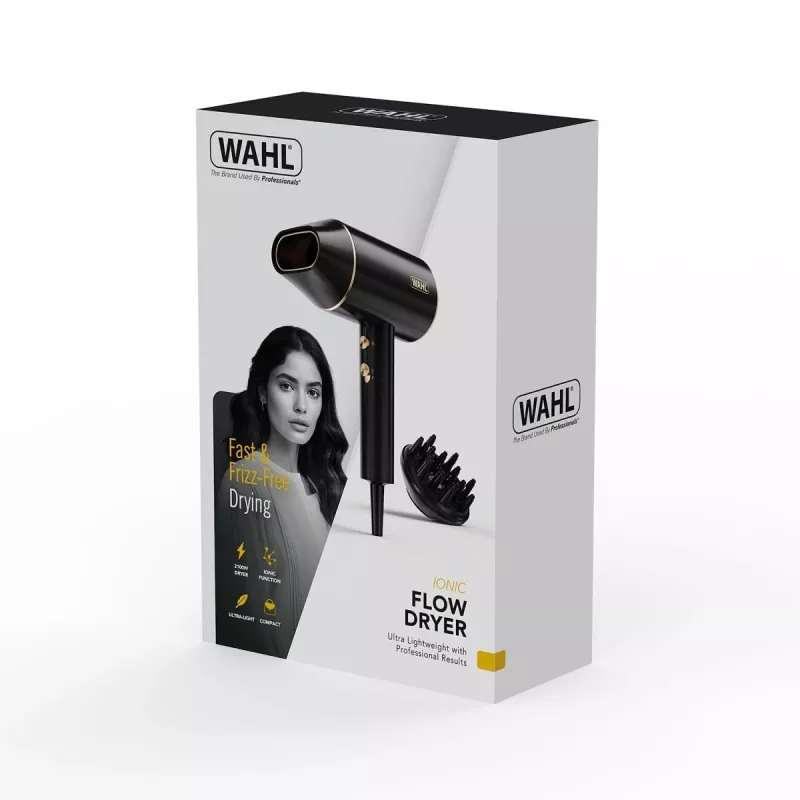 Wahl Ionic Flow matu žāvētājs 2100 W Melns, Zelts