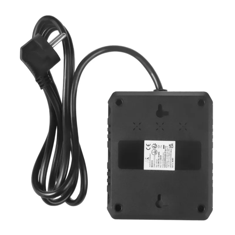 Strāvas sadalītājs MACLEAN MCE387 B — 2 kontaktligzdas, 3×USB A, 110–240 V, 1,5 m kabelis, maks. 2500 W