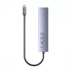USB-C centrmezgls Unitek H1124AGY01 ar 100W PD, HDMI 2.0, 2x USB‑A, 2x USB‑C, SD/microSD lasītāju — alumīnija