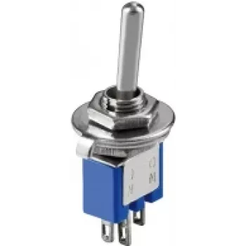 Wentronic Goobay Kippschalter Subminiatur, zils - 1x UM, 3 kontakti, zils korpuss (10014)