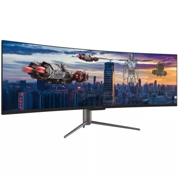 LC-Power LC-M49-DQHD-120-C-Q LED displejs 124,5 cm (49 inch) 5120 x 1440 pikseļi UltraWide Quad HD QLED Melns (LC-M49-DQHD-120-C-Q)