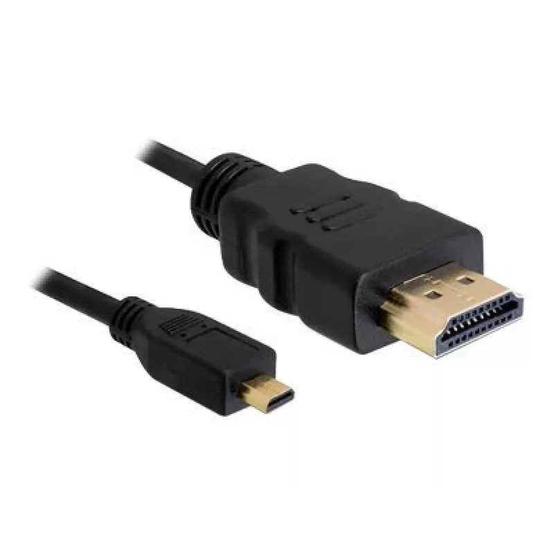 DeLOCK - Video- / Audio kabelis - HDMI - 32 AWG - HDMI, 19 kontaktu (vīrišķais) - 19 kontaktu Micro-HDMI (vīrišķais) - 3 m (82663)