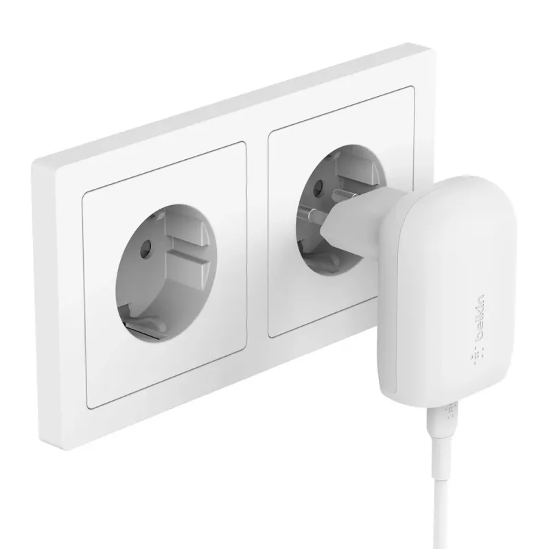 Lādētājs Belkin WCA005vfWH portatīvajiem datoriem, viedtālruņiem, planšetdatoriem, balts