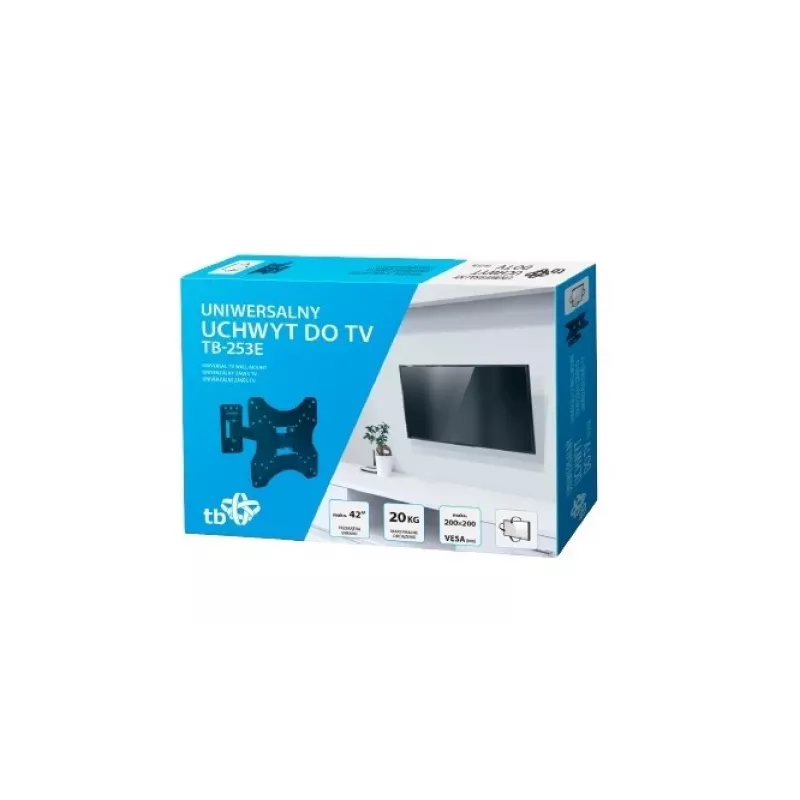 TV sienas stiprinājums TB TB-253E televizoriem līdz 42 collām • maks. slodze 20 kg • VESA 200x200