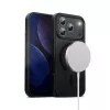 Telefona vāciņš Crong MagSafe iPhone 17 Pro — hibrīda melns
