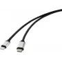 Renkforce USB Handy Connection Cable [1x USB 3.0 Plug C - 1x Apple Lightning-Plug] 1.00 m Melns (RF-4353446)