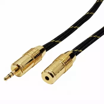 ROLINE GOLD 3,5 mm audio pagarinātāja kabelis, spraudnis / ligzda, 5,0 m (11.09.4755)