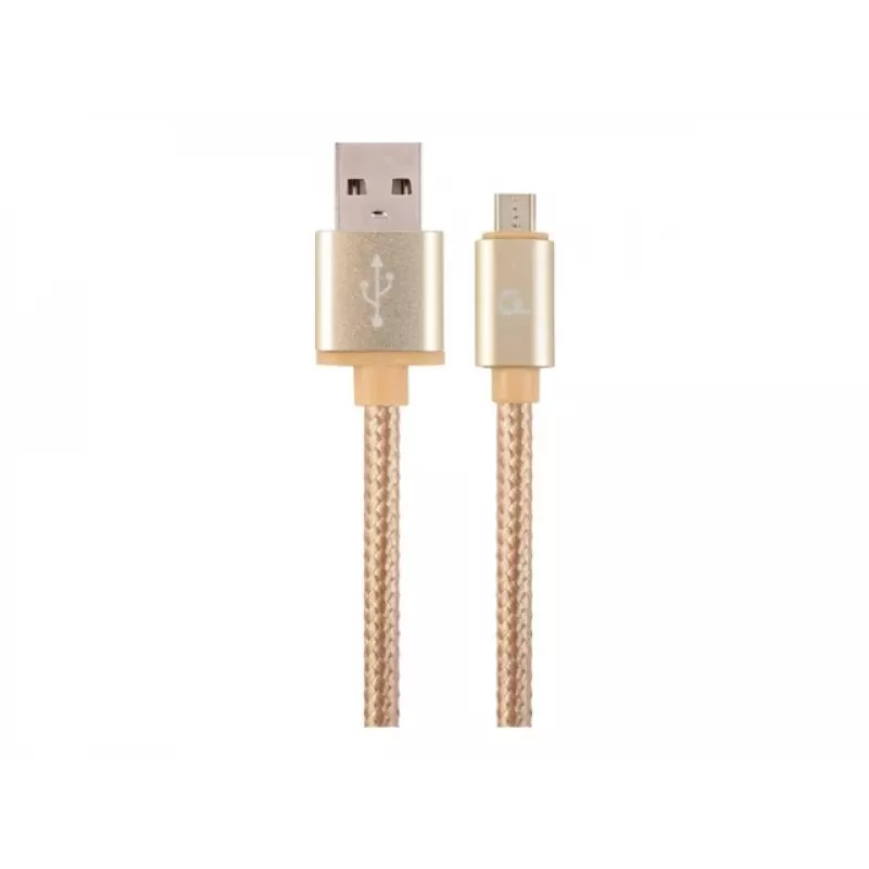 USB 2.0 kabelis GEMBIRD CCB-mUSB2B-AMBM-6 — USB A uz Micro-USB B, 1,8 m, zelts