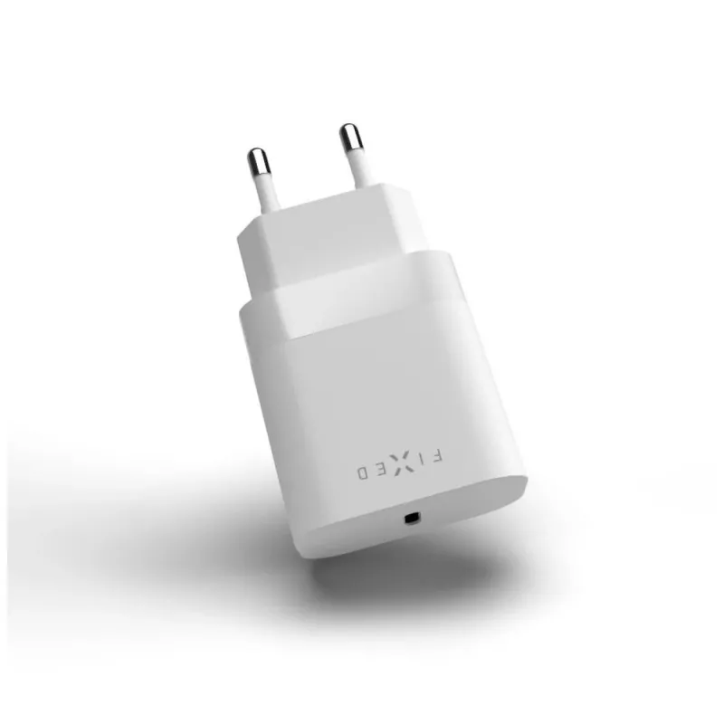 Ceļojumu lādētājs FIXED FIXC20N-C-WH 20W USB-C kompakts tīkla adapteris