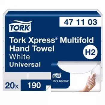 Lapiņu papīra dvieļi Tork Xpress Multifold Universal H2 2 kārtas, 23,4 x 21,3 cm (20 gab.)