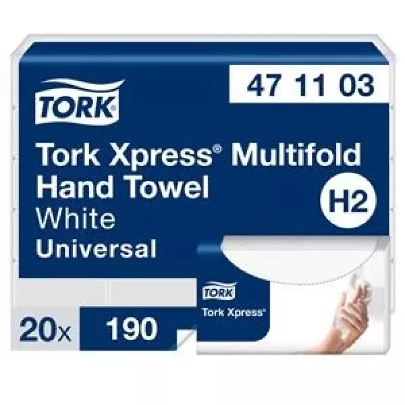 Lapiņu papīra dvieļi Tork Xpress Multifold Universal H2 2 kārtas, 23,4 x 21,3 cm (20 gab.)