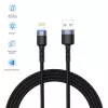 USB uz Lightning datu kabelis Tellur 1,2 m neilona pinums melns