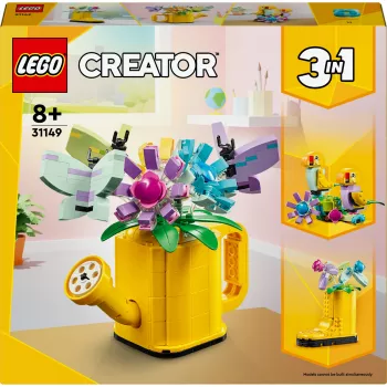 LEGO Creator Flower in Watering Can 31149 — uzbūvējams ziedu modelis, 420 gab., 120×150×130 mm