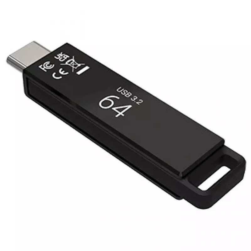 PNY Elite-X USB zibatmiņa 64 GB USB Type-C 3.2 Gen 1 (3.1 Gen 1) Melna (P-FDI64GELTXC-GE)