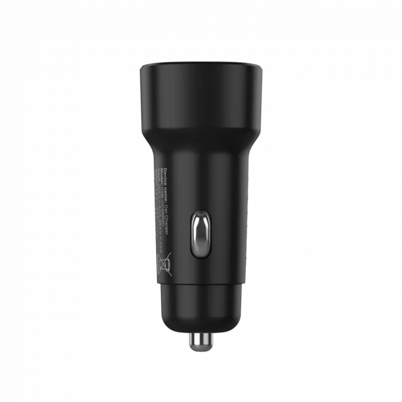 Automašīnas lādētājs CANYON OnDrive 30 PD 30W USB-C Melns — iebūvēts USB-C strāvas adapteris ar jaudu 30W PD