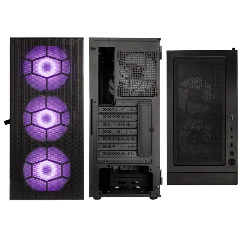 Kolink Observatory HF Plus Mesh ARGB Midi-Tower - melns