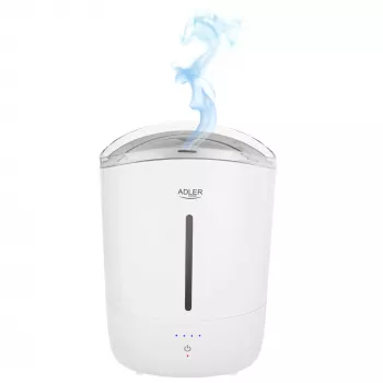 Adler gaisa mitrinātājs | AD 7971 | 30 W | Ūdens tvertnes tilpums 5 L | Ultraskaņas | Mitrināšanas jauda 100-250 ml/h | Balts